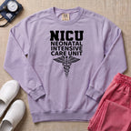 Classic NICU Neonatal Intensive Care Unit Sweatshirt - Orchid Comfort Colors Sweatshirt | HugTee