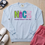 Cute Teddy Bear Neonatal Intensive Care Unit NICU Sweatshirt - Chambray Comfort Colors Sweatshirt | HugTee