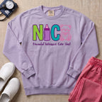 Cute Teddy Bear Neonatal Intensive Care Unit NICU Sweatshirt - Orchid Comfort Colors Sweatshirt | HugTee