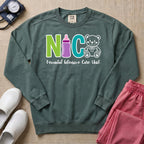 Cute Teddy Bear Neonatal Intensive Care Unit NICU Sweatshirt - Blue Spruce Comfort Colors Sweatshirt | HugTee