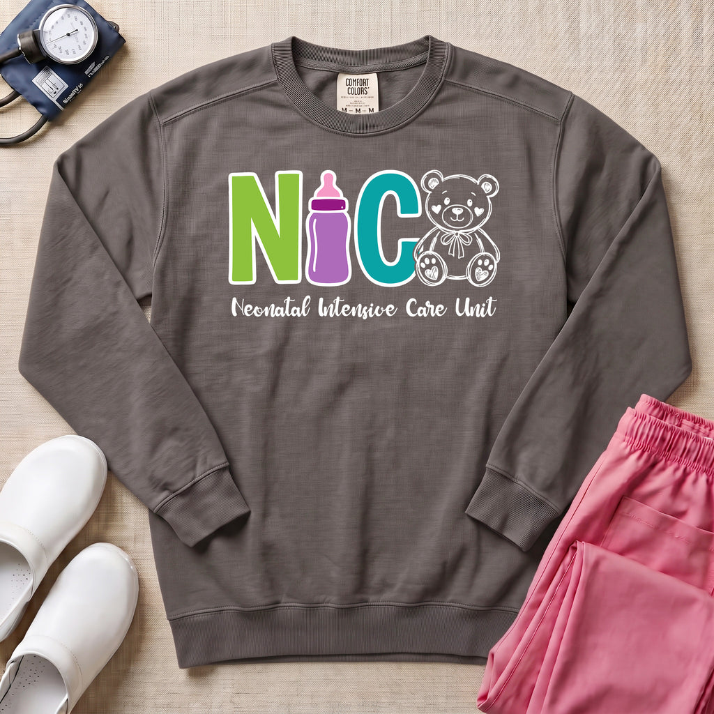 Cute Teddy Bear Neonatal Intensive Care Unit NICU Sweatshirt - Pepper Lifestyle Hero Mockup | HugTee