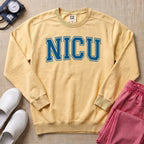 Classic Collegiate NICU Nurse Sweatshirt - Butter Comfort Colors Sweatshirt | HugTee