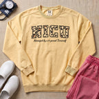 Funny Leopard Print NICU Nurse 4-Pound Terrorist Sweatshirt - Butter Comfort Colors Sweatshirt | HugTee