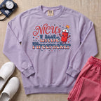NICU's Little Firecracker 4th of July Nurse Sweatshirt - Orchid Comfort Colors Sweatshirt | HugTee