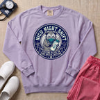 Funny NICU Night Shift Raccoon Sweatshirt - Orchid Comfort Colors Sweatshirt | HugTee