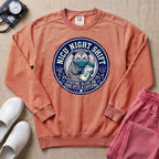 Funny NICU Night Shift Raccoon Sweatshirt - Terracotta Comfort Colors Sweatshirt | HugTee