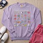 Funny Nursing Slang Alphabet Sweatshirt - Orchid Comfort Colors Sweatshirt | HugTee