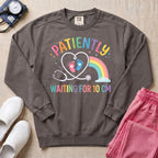 Patiently Waiting For 10 CM Rainbow L&D Nurse Midwife Sweatshirt - Pepper Lifestyle Hero Mockup | HugTee