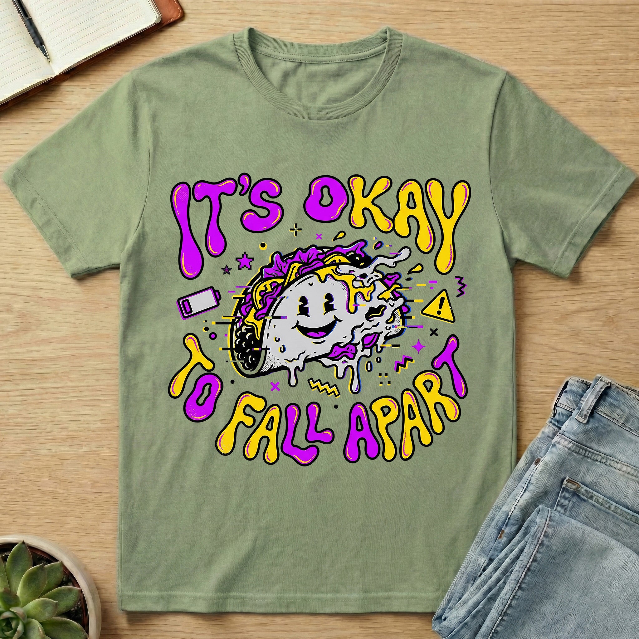 It's Okay To Fall Apart Tacos T-shirt