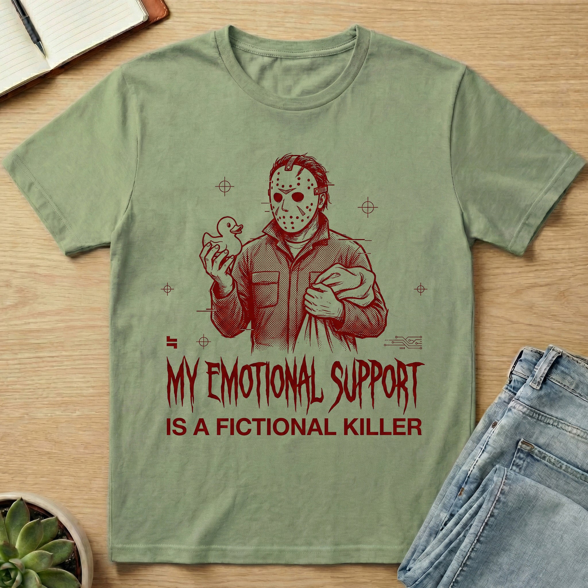 My Emotional Support Is A Fictional Killer T-shirt