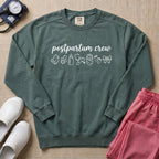 Postpartum Crew Minimalist Icon Nurse Sweatshirt - Blue Spruce Comfort Colors Sweatshirt | HugTee