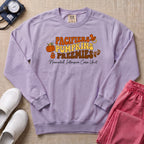 Pacifiers Pumpkins & Preemies Retro Fall NICU Sweatshirt - Orchid Comfort Colors Sweatshirt | HugTee