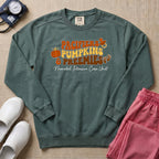 Pacifiers Pumpkins & Preemies Retro Fall NICU Sweatshirt - Blue Spruce Comfort Colors Sweatshirt | HugTee