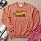 Pacifiers Pumpkins & Preemies Retro Fall NICU Sweatshirt - Terracotta Comfort Colors Sweatshirt | HugTee