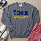 Senior NICU Nurse Collegiate Sweatshirt - Blue Jean Comfort Colors Sweatshirt | HugTee