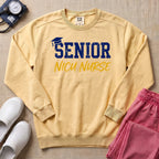 Senior NICU Nurse Collegiate Sweatshirt - Butter Comfort Colors Sweatshirt | HugTee