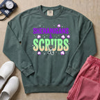 Shenanigans & Scrubs St. Patrick's Day Funny Nurse Gift Sweatshirt - Blue Spruce Comfort Colors Sweatshirt | HugTee