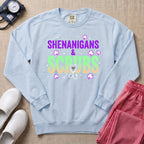 Shenanigans & Scrubs St. Patrick's Day Funny Nurse Gift Sweatshirt - Chambray Comfort Colors Sweatshirt | HugTee