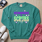 Shenanigans & Scrubs St. Patrick's Day Funny Nurse Gift Sweatshirt - Seafoam Comfort Colors Sweatshirt | HugTee