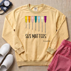 Funny Size Matters IV Gauge Medical Humor Sweatshirt - Butter Comfort Colors Sweatshirt | HugTee
