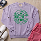 St. Patrick's Day Neonatal ICU Shenanigans Squad Sweatshirt - Orchid Comfort Colors Sweatshirt | HugTee
