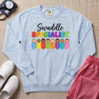 Swaddle Specialist L&D and NICU Nurse Sweatshirt - Chambray Comfort Colors Sweatshirt | HugTee