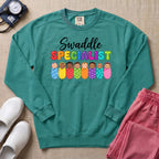 Swaddle Specialist L&D and NICU Nurse Sweatshirt - Seafoam Comfort Colors Sweatshirt | HugTee