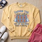Taking The Cutest Cookies Out Of The Oven Labor and Delivery Christmas Nurse Sweatshirt - Butter Comfort Colors Sweatshirt | HugTee