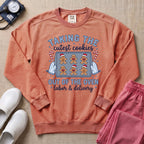 Taking The Cutest Cookies Out Of The Oven Labor and Delivery Christmas Nurse Sweatshirt - Terracotta Comfort Colors Sweatshirt | HugTee