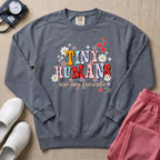 Tiny Humans Are My Favorite Retro NICU Nurse Sweatshirt - Blue Jean Comfort Colors Sweatshirt | HugTee