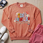 Tiny Humans Are My Favorite Retro NICU Nurse Sweatshirt - Terracotta Comfort Colors Sweatshirt | HugTee