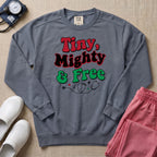 Tiny Mighty And Free Juneteenth NICU Nurse Sweatshirt - Blue Jean Comfort Colors Sweatshirt | HugTee