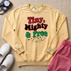 Tiny Mighty And Free Juneteenth NICU Nurse Sweatshirt - Butter Comfort Colors Sweatshirt | HugTee