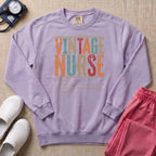 Retro Vintage Nurse Definition Sweatshirt - Orchid Comfort Colors Sweatshirt | HugTee