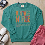 Retro Vintage Nurse Definition Sweatshirt - Seafoam Comfort Colors Sweatshirt | HugTee