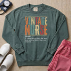 Retro Vintage Nurse Definition Sweatshirt - Blue Spruce Comfort Colors Sweatshirt | HugTee