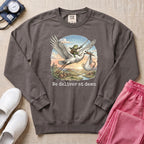 L&D We Deliver At Dawn Stork And Frog Nurse Sweatshirt - Pepper Lifestyle Hero Mockup | HugTee