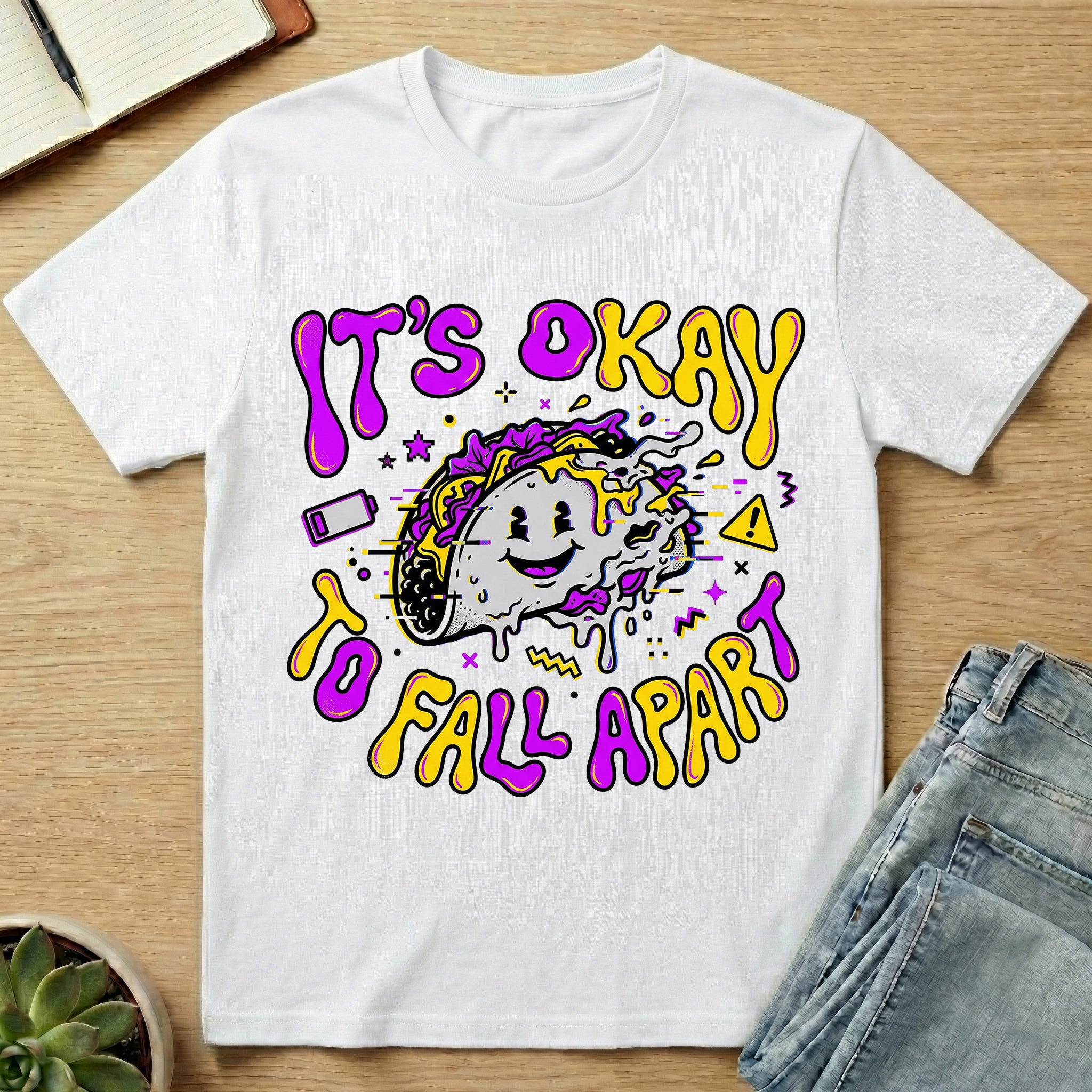 It's Okay To Fall Apart Tacos T-shirt