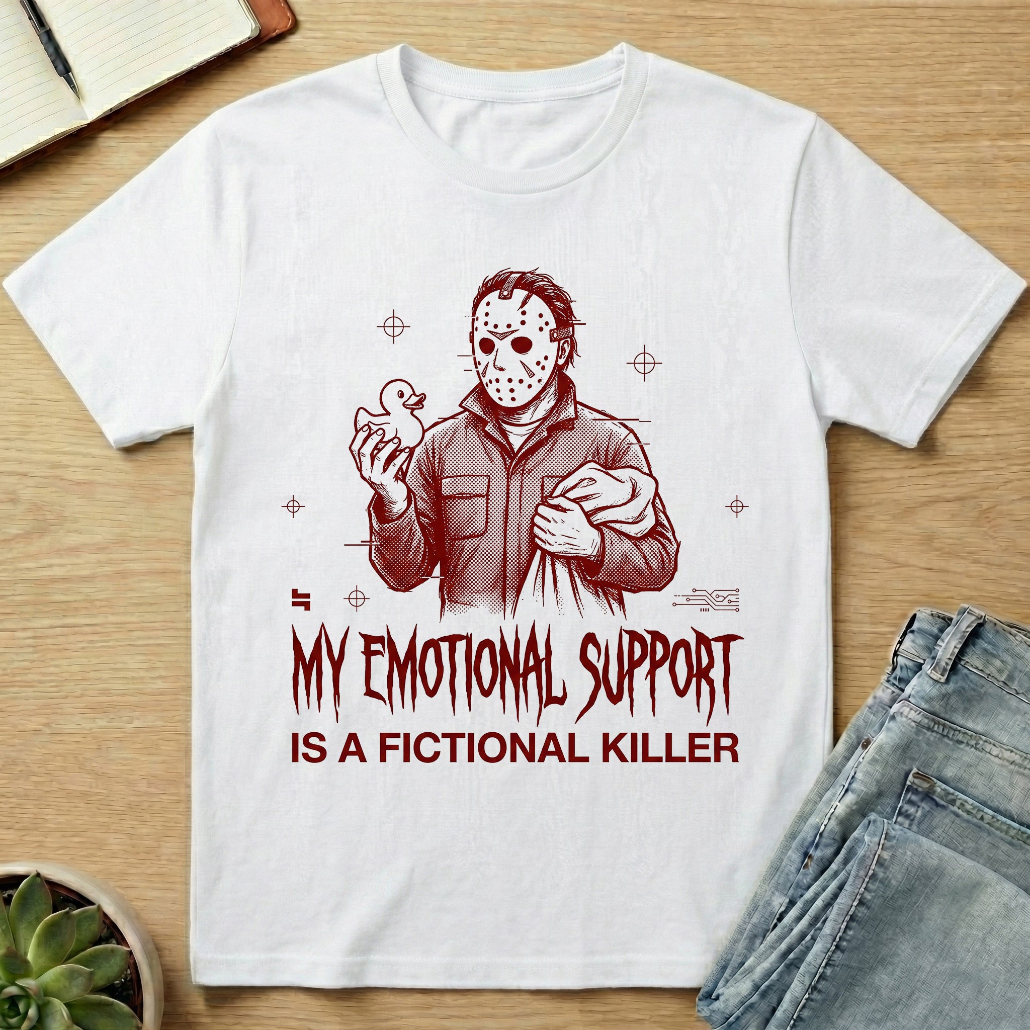 My Emotional Support Is A Fictional Killer T-shirt